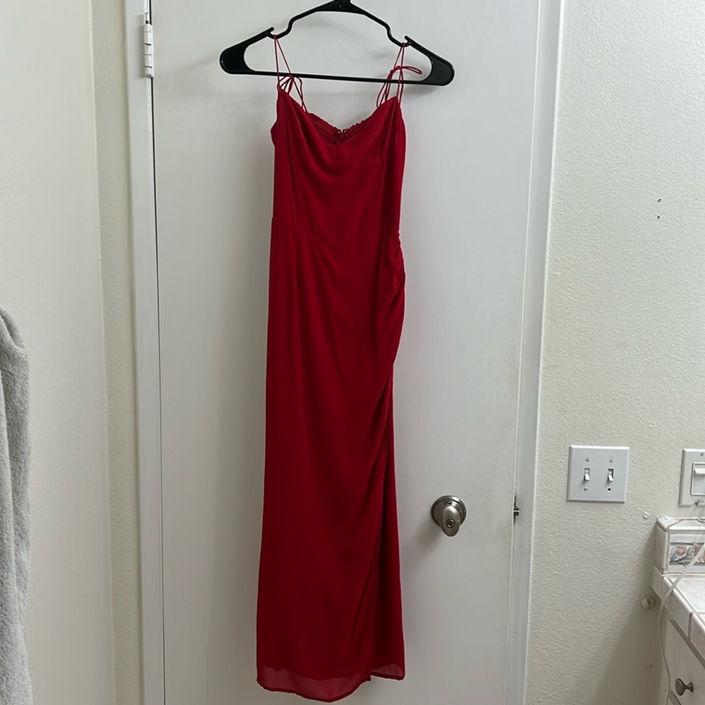 Reformation Kourtney Dress - red